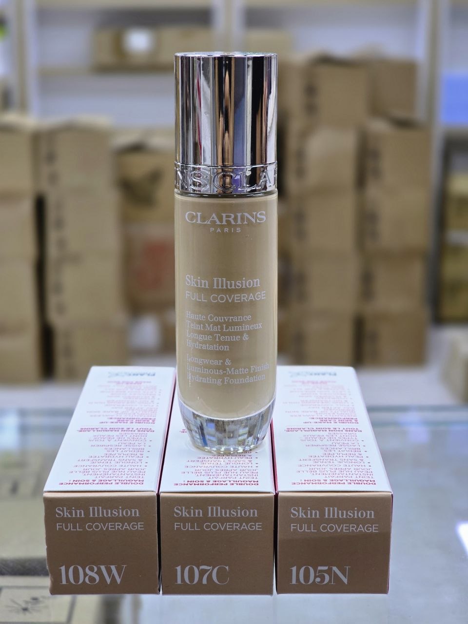 کرم پودر کلارنس skin illusion